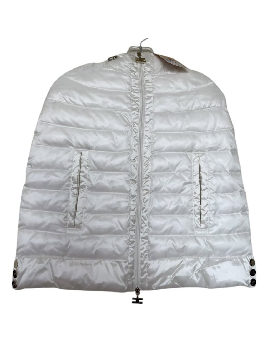 Elisabetta Franchi Puffer Cape Girls Kids Youth Size XS‎ white Hooded Pockets
